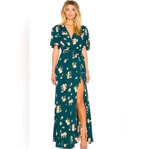 Privacy Please Plaza Kimono Dress in Sequoia Green SMALL